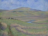 Galloway Landscape with 'belties' - acrylic - sold'