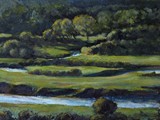 River Usk and tributaries - acrylic - private collection